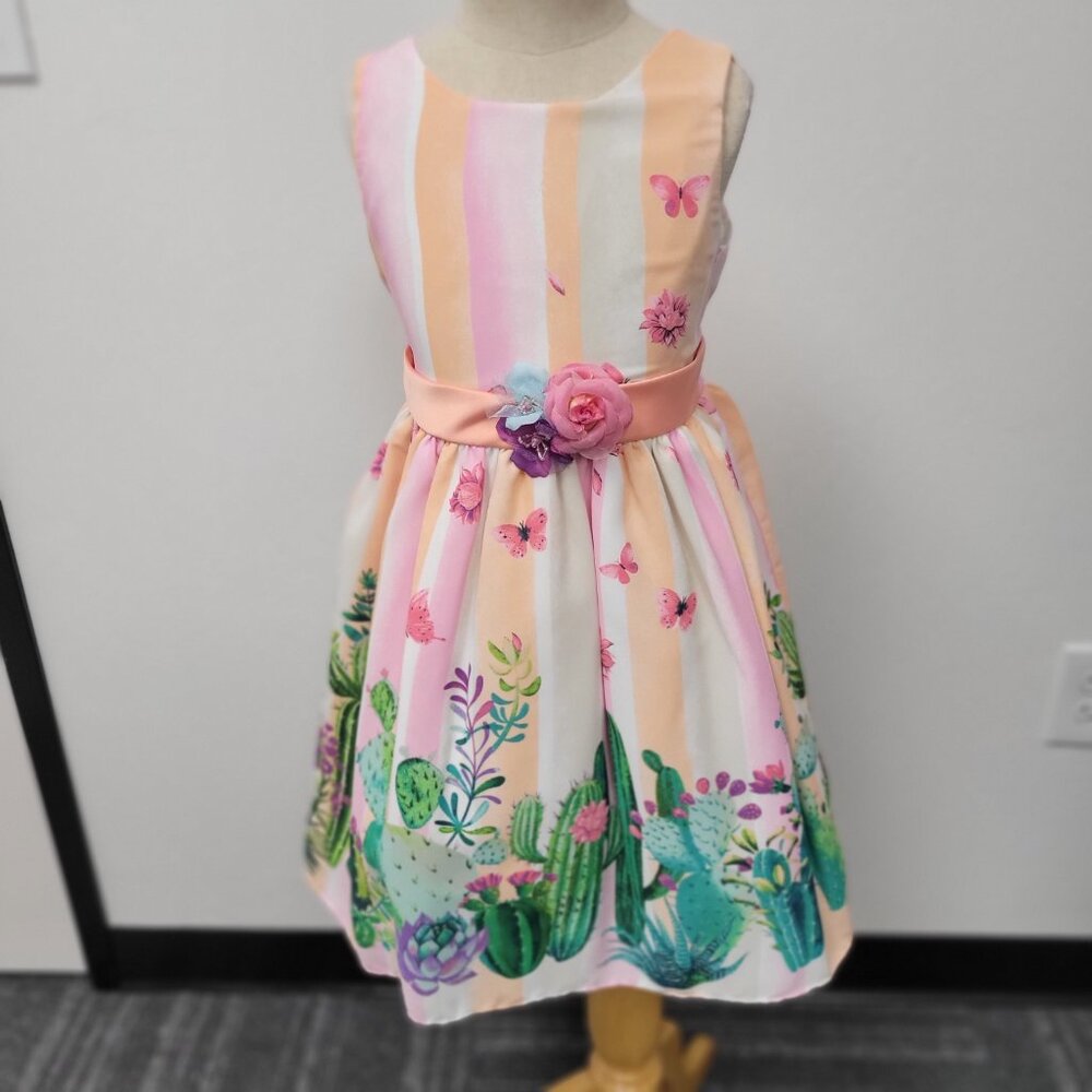 Cactus dress in fun sherbert colors